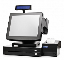 POS-комплект 15" KS-7215 c FPrint-22K черный, Windows POSReady 2009