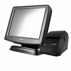 POS-комплект 15" KS-6715 c FPrint-02K черный, Windows POSReady 2009