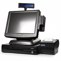 POS-комплект 12" KS-7212 c FPrint-5200K черный, Windows POS-Ready 2009